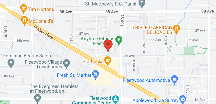 map of 429 15956 86A AVENUE